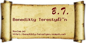 Benedikty Terestyén névjegykártya
